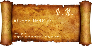 Viktor Noémi névjegykártya